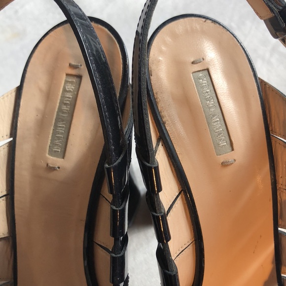 Giorgio Armani Patent leather shoes. Worn 2X. Size 8 - Picture 4 of 4